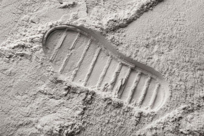 Armstrong's footprint on the Moon