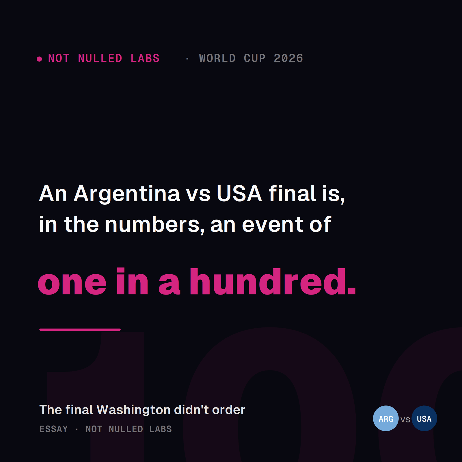 World Cup final predictions 2026 Argentina vs USA